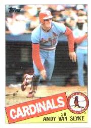 1985 Topps Baseball Cards      551     Andy Van Slyke